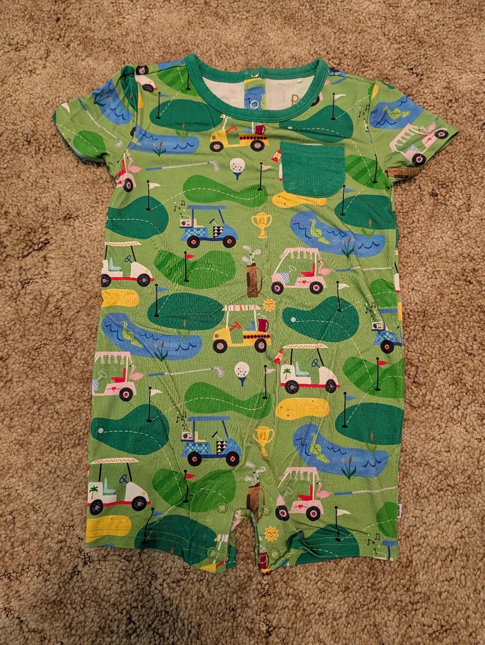 NWOT Little Sleepies Golf Pocket Romper - Size 2T